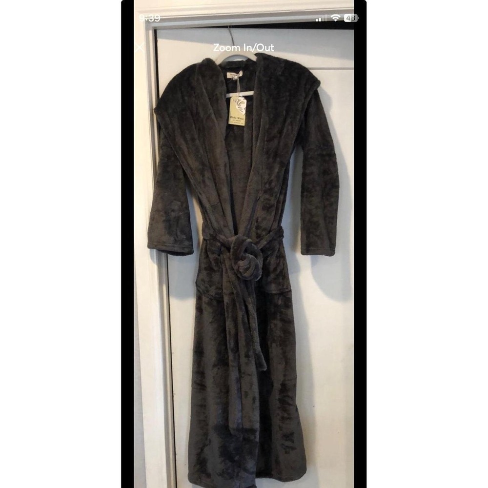 NWT Richie House Plush Robe - DarkGrey - size M